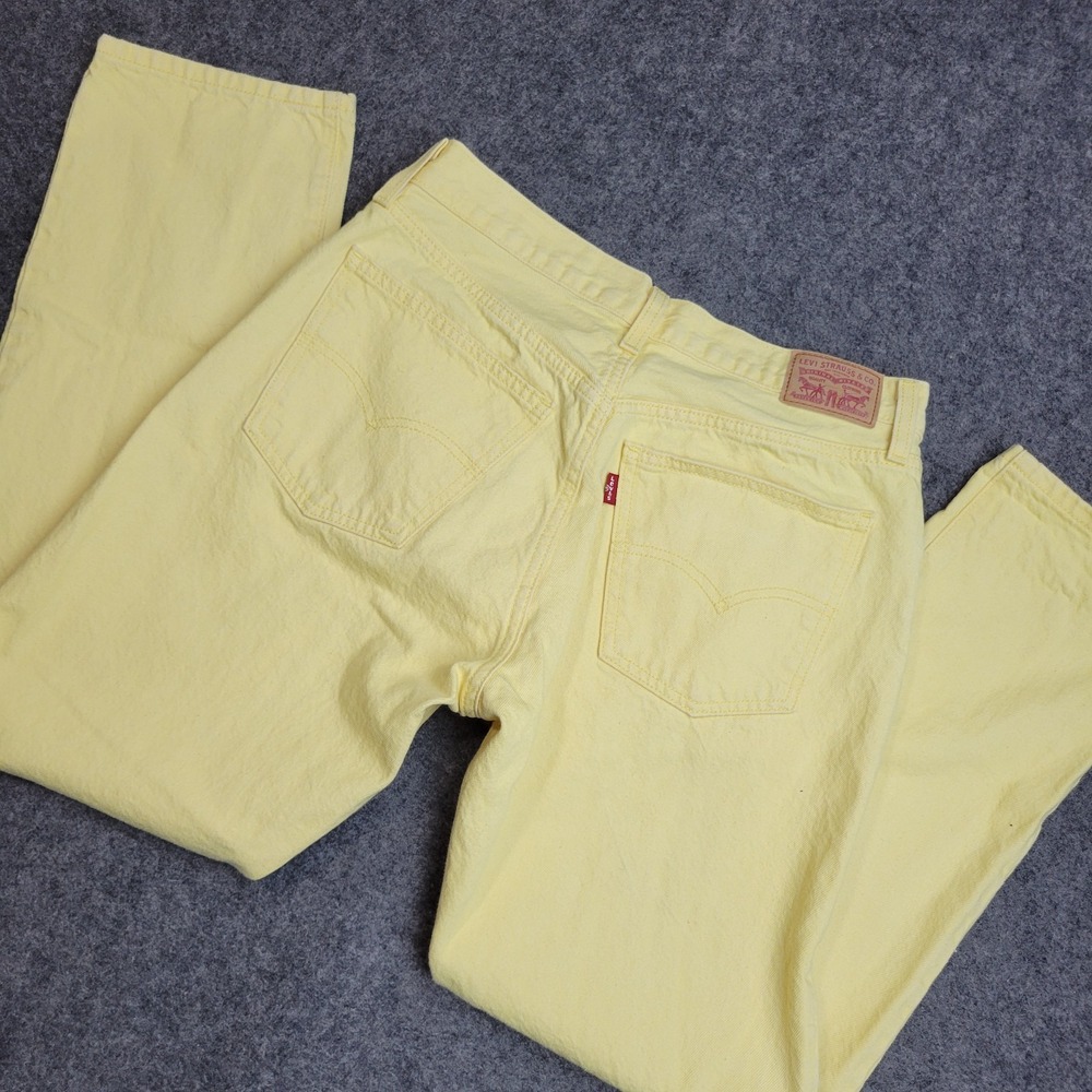 Levis Jeans Mens 30x30 Yellow Denim Red Tab Americana Straight Leg Indie Boho